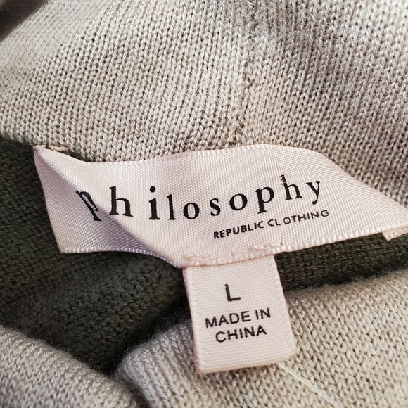 Philosophy Sweater Dress Turtleneck Olive - Picture 7 of 10